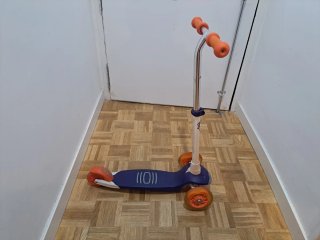 Patinete infantil 3 ruedas azul y naranja