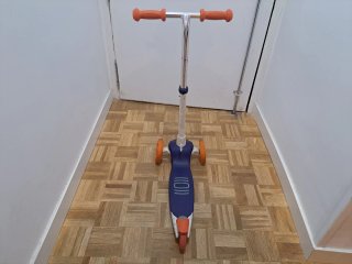 Patinete infantil 3 ruedas azul y naranja