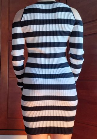Vestido de rayas de Bershka
