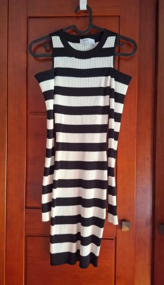 Vestido de rayas de Bershka