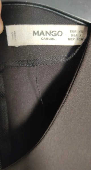 Vestido Negro Mango Cremalleras