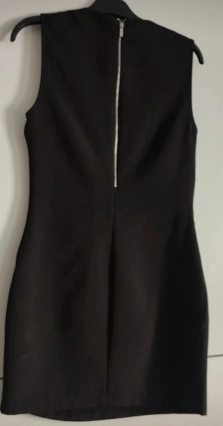 Vestido Negro Mango Cremalleras