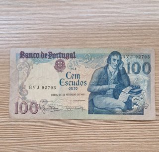 4 Billetes 100 Escudos Portugal