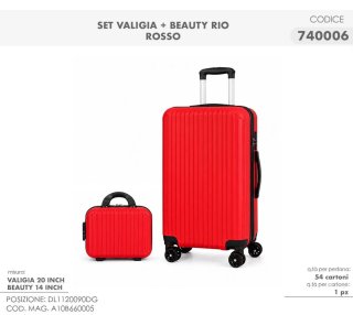 Set Valigia + Beauty Rio Rosso