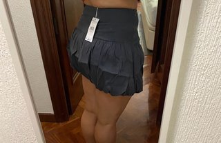 Falda globo Mango negra