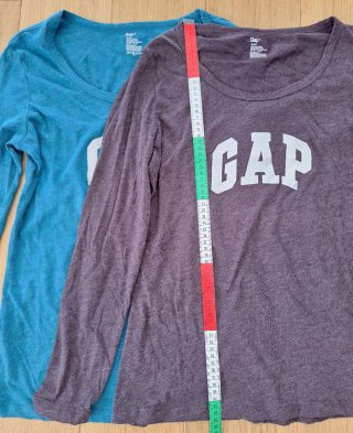 Lote 2 Camisetas Manga Larga GAP Fino Tejido