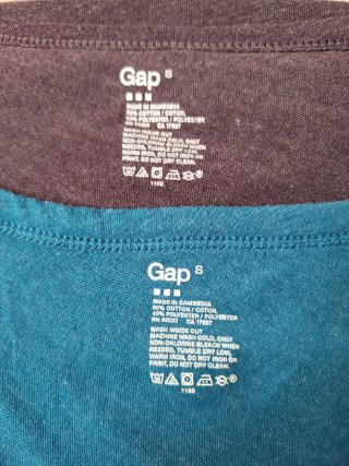 Lote 2 Camisetas Manga Larga GAP Fino Tejido
