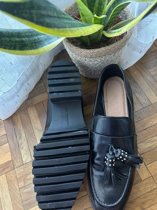 Mocasines Zara Negros con Tassel