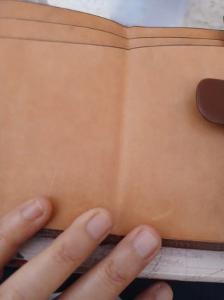 Cartera billetera antigua de piel