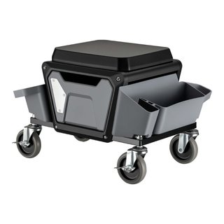 Wiltec | Sgabello da officina con ruote · Metallo · Sedie