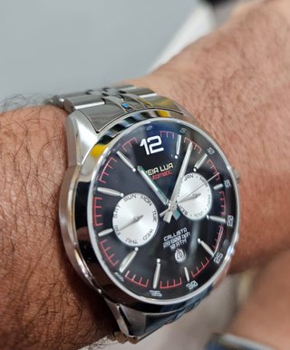 Reloj Meia Lua Callisto Automático Negro/Plata