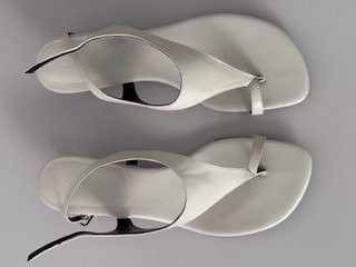 Sandalia Zara Piel Tacón Kitten Blanca T40