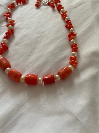Parure collana e orecchini corallo