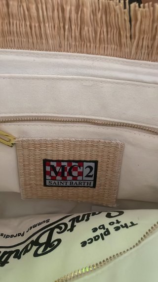 Borsa MC2 Saint Barth paglia con frange