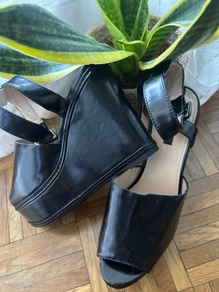 Sandalias de plataforma negras