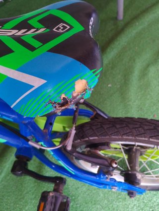 Bicicleta infantil Megamo 14 azul y verde