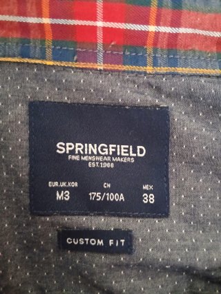 Camisa Springfield Hombre Talla M Custom Fit