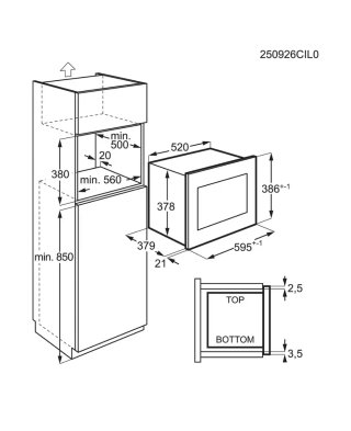Microondas integrable AEG Grill Negro