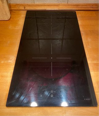 Placa de inducción negra