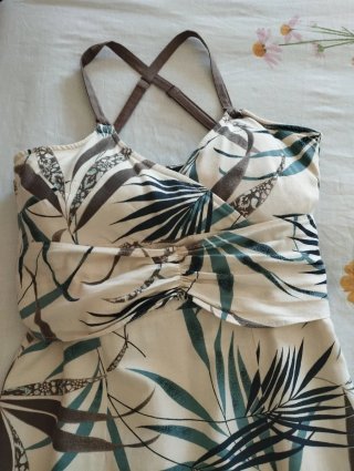 Precioso vestido de verano estampado 100% algodón.