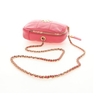 CHANEL Chain Matelasse Shoulder Bag Lamb Skin