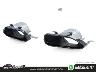 DIFUSOR TRASERO BMW SERIE 4 G22 / G23 2020-- NEGRO BRILLO + COLAS NEGRAS