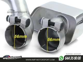 DIFUSOR TRASERO BRILLO BMW SERIE 5 F10/F11 + CONVERSIÓN A DOS SALIDAS V8