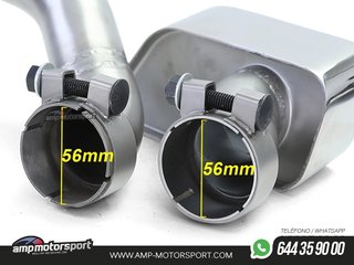 DIFUSOR TRASERO MATE BMW SERIE 5 F10/F11 + CONVERSIÓN A DOS SALIDAS V8