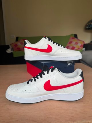 Zapatillas Nike Court Vision Low Blancas Rojas