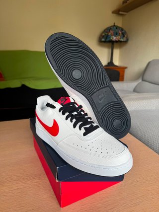 Zapatillas Nike Court Vision Low Blancas Rojas
