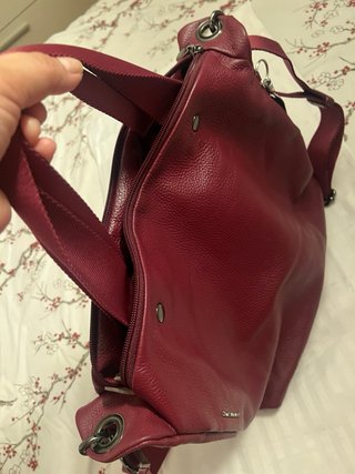 Bolso bandolera Mandarina Duck piel rojo
