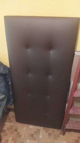 Respaldo de cama polipiel marrón