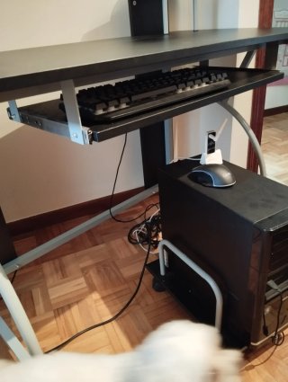 Mesa escritorio ordenador negra