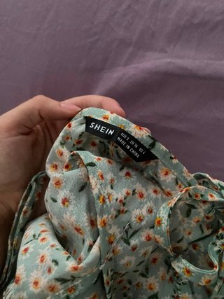 Mono corto floral verde talla S