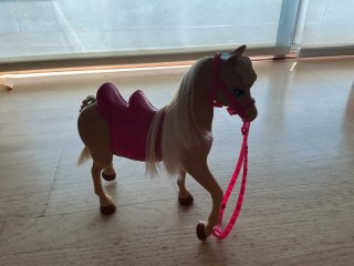 Barbie y Chelsea con caballo