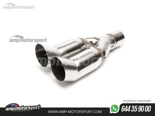COLA DE ESCAPE DOBLE REDONDA TIPO DTM 76MM