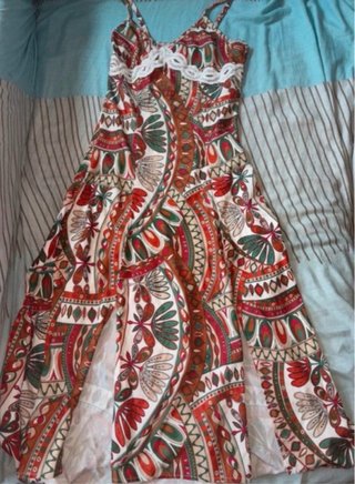 Vestido largo estampado