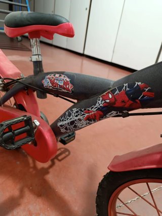 Bicicleta infantil con ruedines