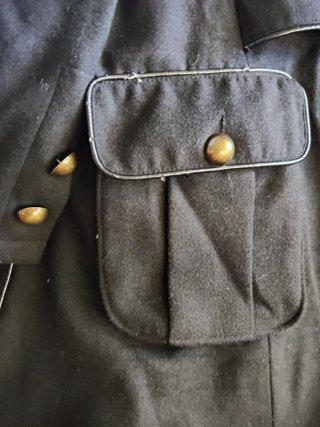 Abrigo militar Negro estilo militar Hell Bunny (L)