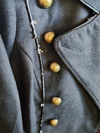 Abrigo militar Negro estilo militar Hell Bunny (L)