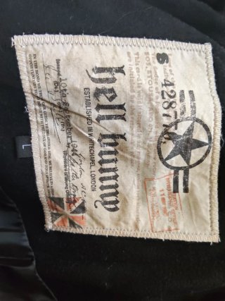 Abrigo militar Negro estilo militar Hell Bunny (L)
