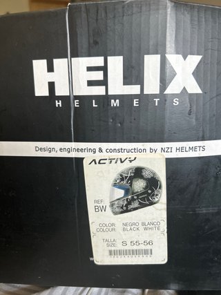 Casco Moto Helix Negro y Blanco