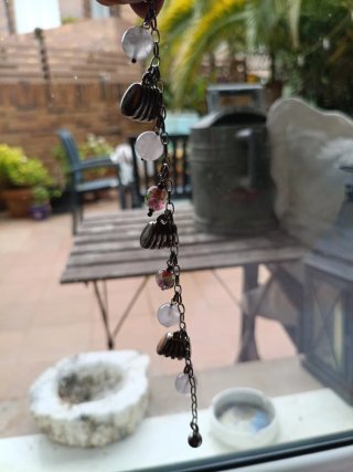 Pulsera Plata con Dijes Rosados