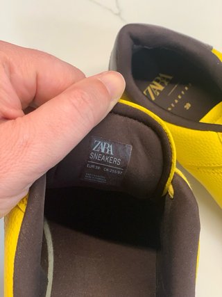 Zapatillas Zara Deportivas Amarillas y Marrones