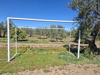 Portería de fútbol son dos ,sin red