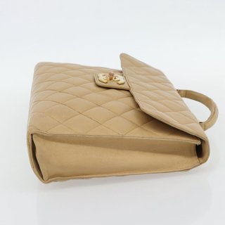 CHANEL Matelasse Business Bag Caviar Skin Beige