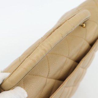 CHANEL Matelasse Business Bag Caviar Skin Beige