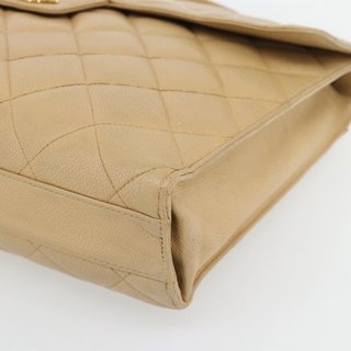 CHANEL Matelasse Business Bag Caviar Skin Beige