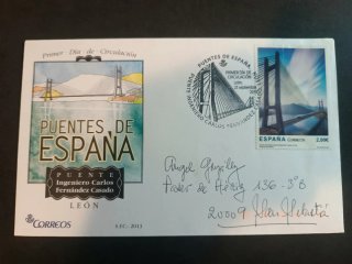 2 Sobres 1er Día Circulación Puentes España