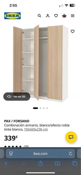Guardaroba Ikea Forsand in legno